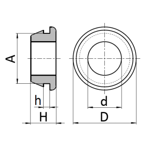 1x Schnelleinbau-Tülle 12x16x19 - 1,5mm  (PVC,...