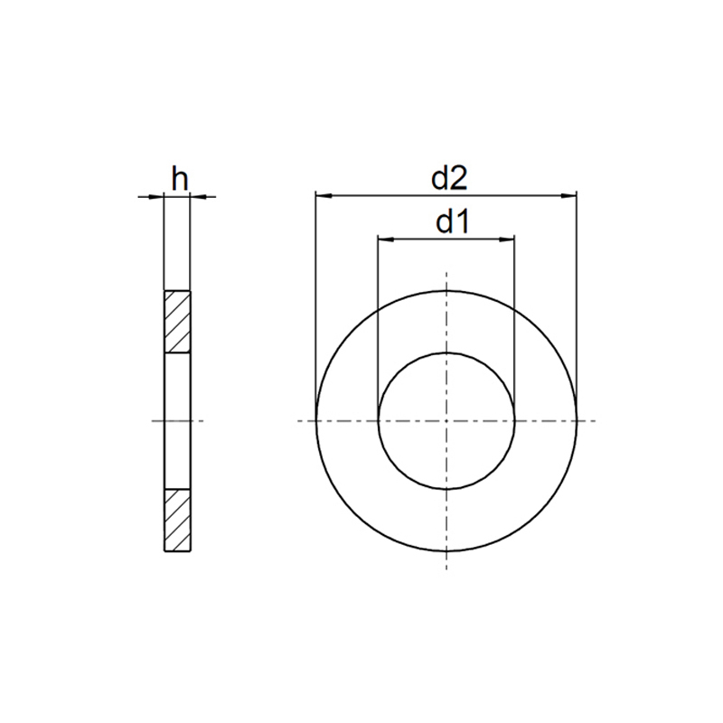1x Unterlegscheibe M20 (DIN 125 - Form A - Polyamid PA natur) - NormR
