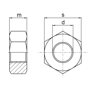 1x Sechskantmutter M18  (DIN 934 - 8, VZ)