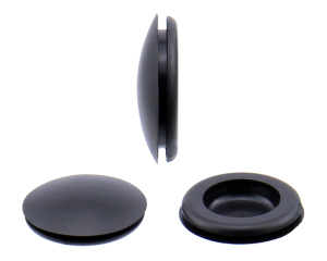 1x Verschluss-Stopfen 12,5mm  (PVC, schwarz)