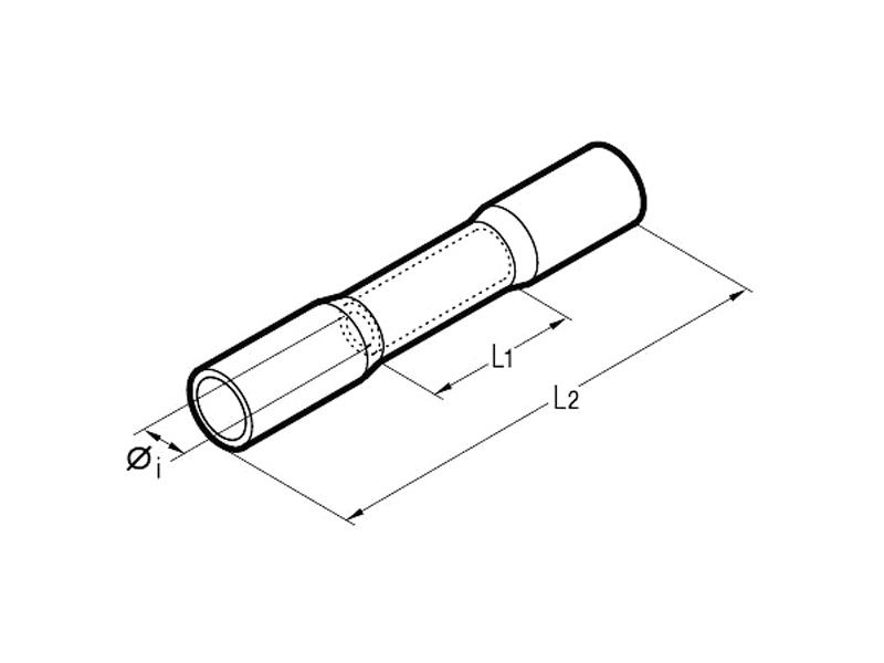 1x Warmschrumpf-Quetschverbinder rot 0,5-1mm² (WL03-M) - NormReich, 0