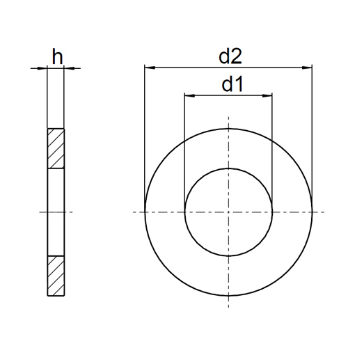 Unterlegscheiben - Edelstahl A2 - DIN 125 - 10,5 mm für M10 (200