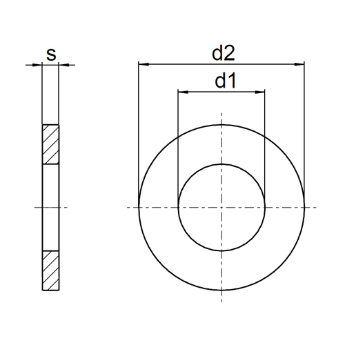 1x Unterlegscheibe M10 (DIN 125 - Form A, MS) - NormReich, 0,12 €