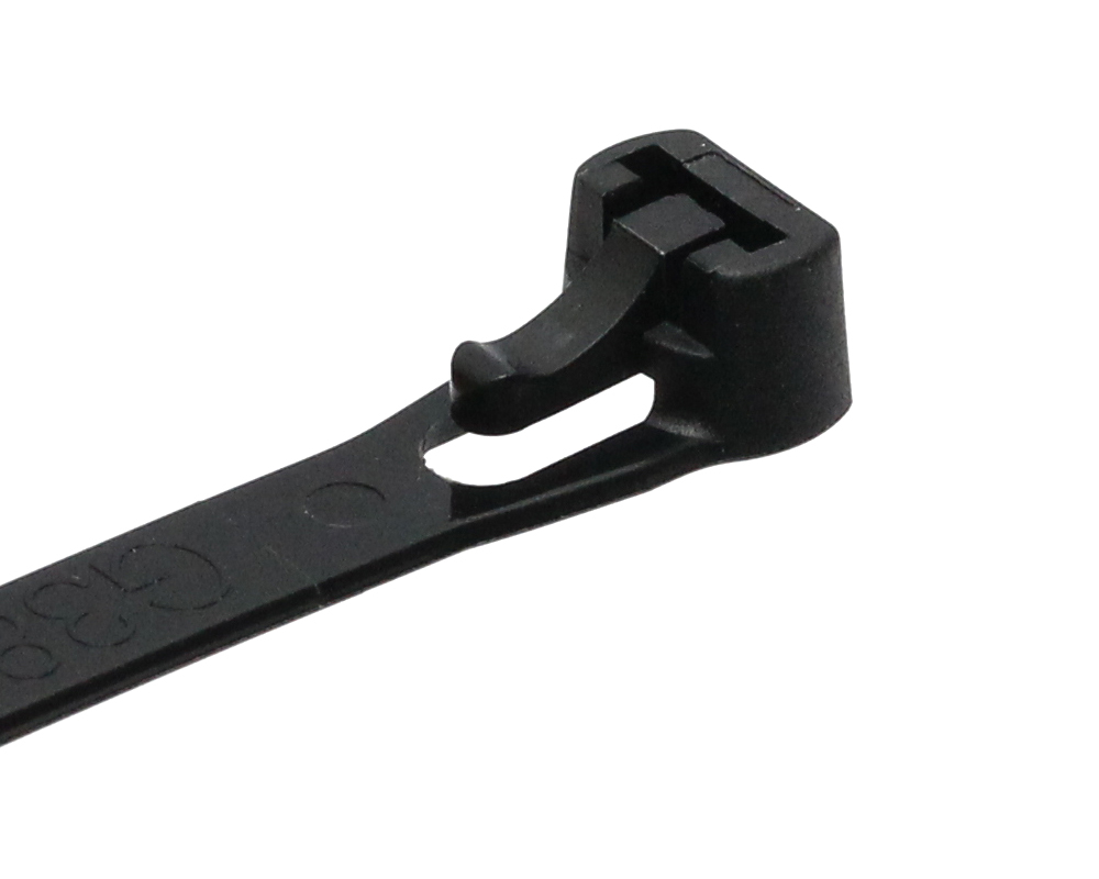 1x Kabelbinder PA6.6 schwarz 300x7,6mm (wiederlösbar, UV-beständig), 0,14 €